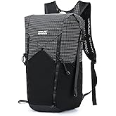 ROYAL MOUNTAIN Hiking Backpack For Women&Men, 20L Lightweight Foldable Water Resistant Packable Travel Small Hiking Backpacks, Daypack Backpacks For Travel, Camping (Black)