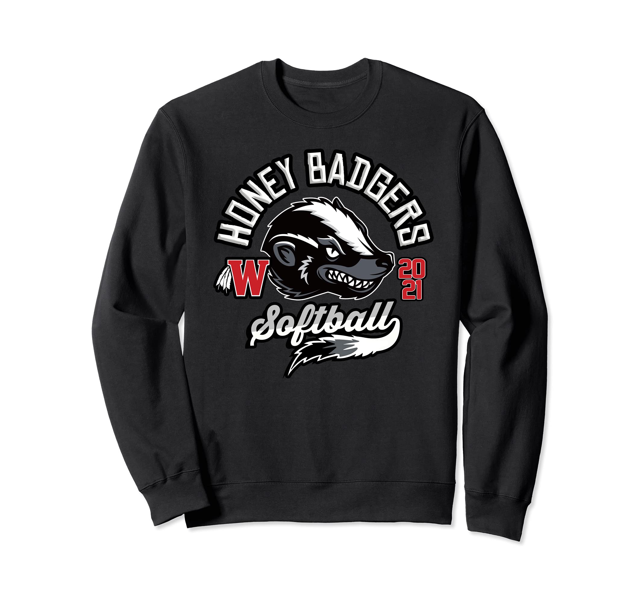 Honey Badger Softball Team Jersey Sweatshirt