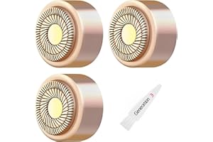 YOUNGPRO Generation 3 Replacement Heads Compatible with New Version Finishing Touch Flawless Facial Hair Remover,NEW Double Halo Head for Flawless Replacement Heads Gen 3,with 18 Karat Gold-Plated Head,3 Pack.