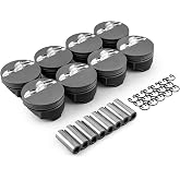 Speedmaster PCE305.1005.01 Compatible with Chevy SBC 383 ci 6.0" 4.000" 1.100" 0.927" Flat Top Hyper Pistons [Coated]