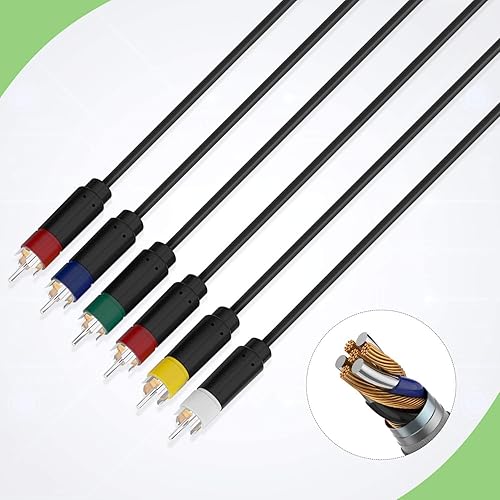 Component AV-kabel voor PS2 / PS3 / PS3 Slim HD Multi Out Composite RCA