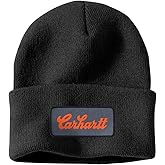 Carhartt Mens Knit Cuffed Script Patch Beanie