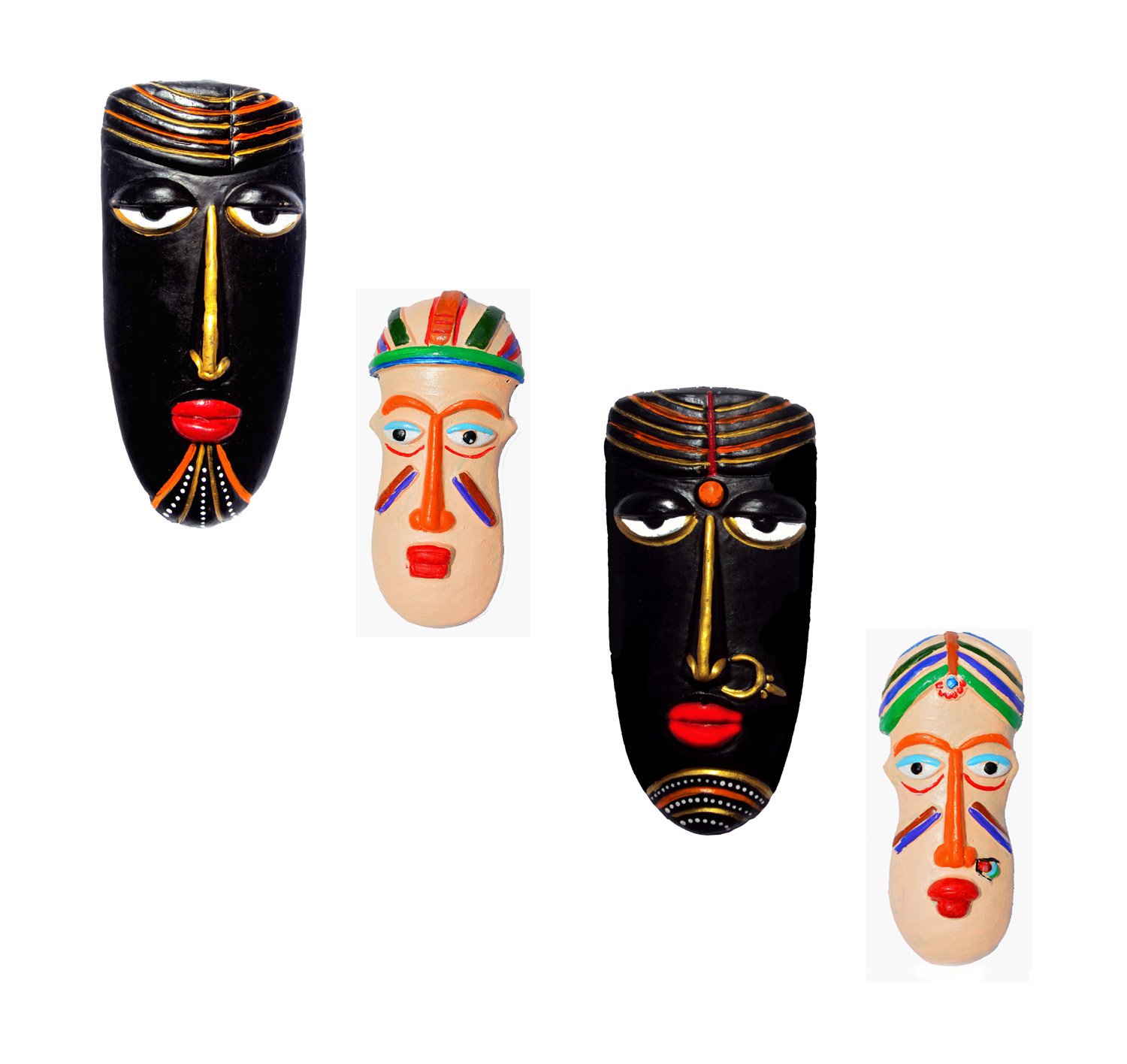 Buy Terracotta Multicolour Home Decorative Wall Hanging Village