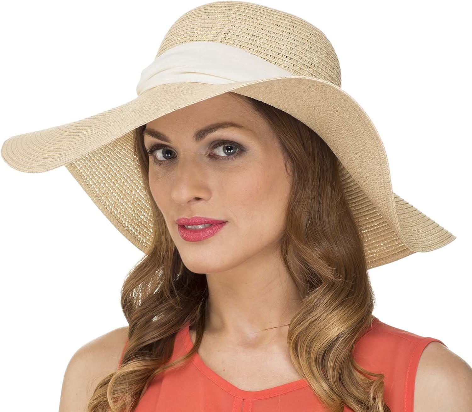 sun hat with scarf tie