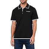 Karl Lagerfeld Mens Collared Color Blocking Signature Logo Polo