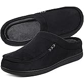 ULTRAIDEAS Men's Warm Fuzzy Moccasin Clog Slipper, Slip on Winter Comfy Indoor/Outdoor House Shoes