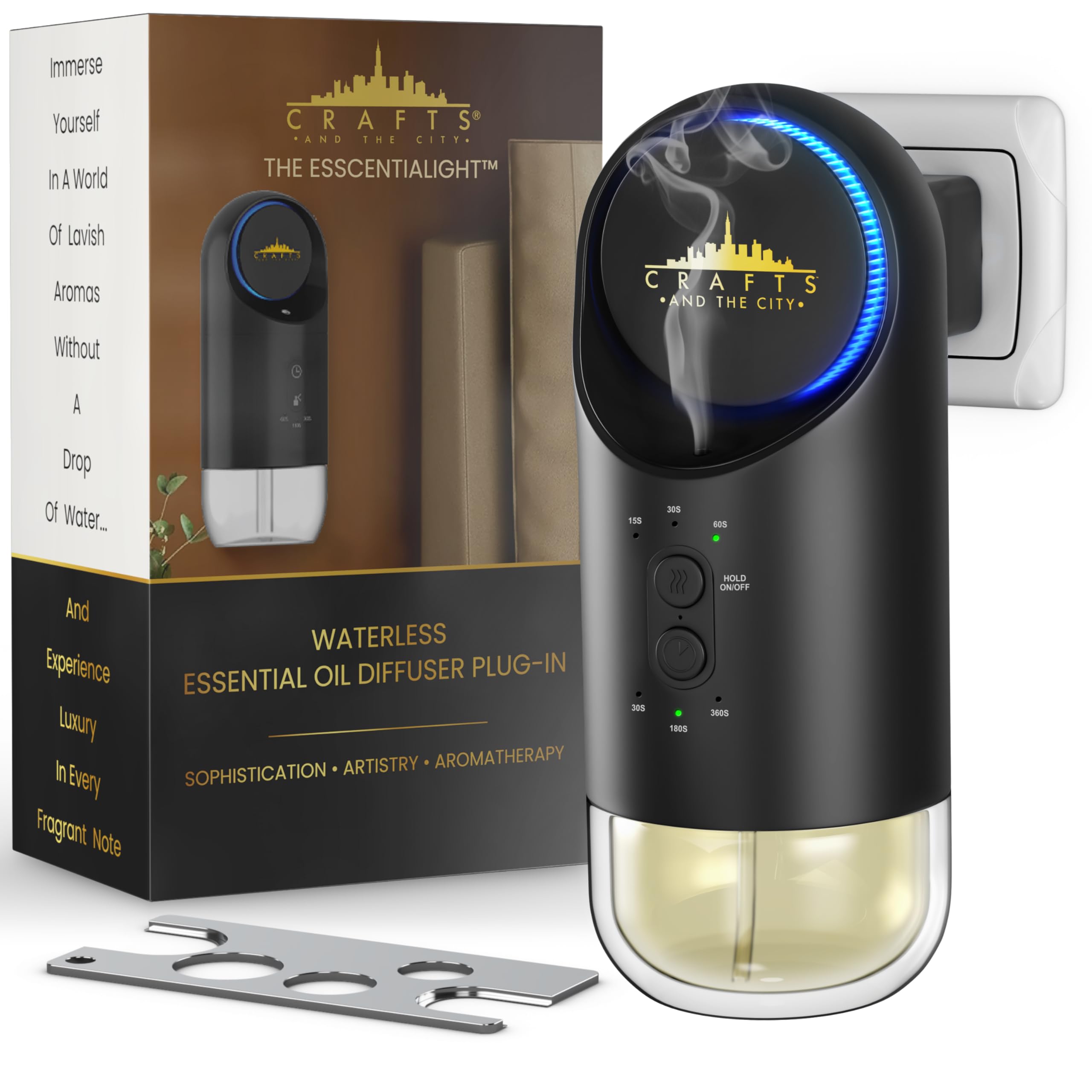 Plugless Diffusers Wireless Waterless Essential Oil Plug in Wall Diffuser for Outlet ...