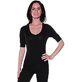 Emmalise Women's Slim Athletic Fit Vneck Tshirt Half Sleeves Top
