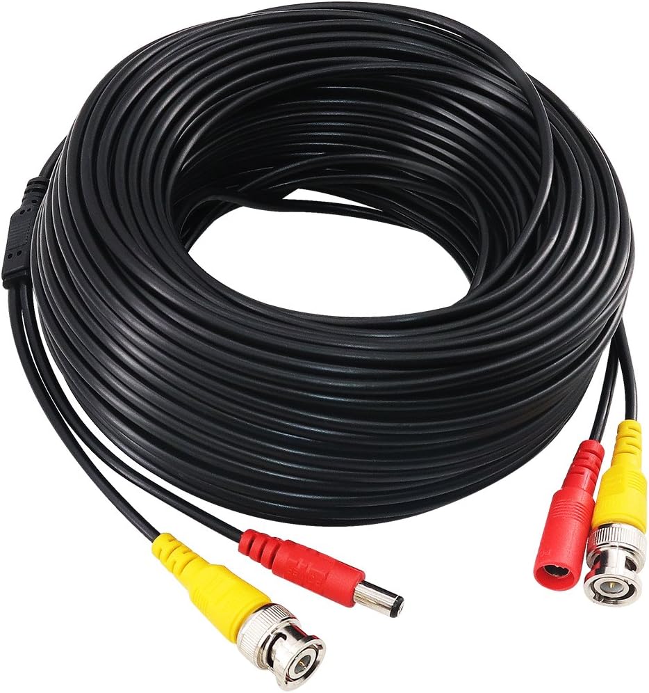 Yeung Qee 40m BNC video power cable security camera Cable with 2 Female Connetors for All HD CCTV DVR Surveillance System - Image 3