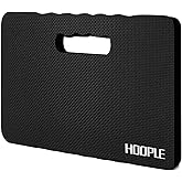 HOOPLE Kneeling Pad for Gardening, Lightweight Foam Knee Cushion for Garden, Bath, Yoga & Exercise, Waterproof Comfort Kneeling Mat for Home, Garage & Outdoor Work, Black 14.6 x 11.5 x 0.7 Inch