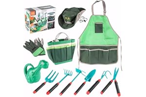 BBBin Kids Gardening Tool Set with Dinosaur Sprinkler and Tool Storage Bag - Outdoor Toys for Boys and Girls - Perfect Size f