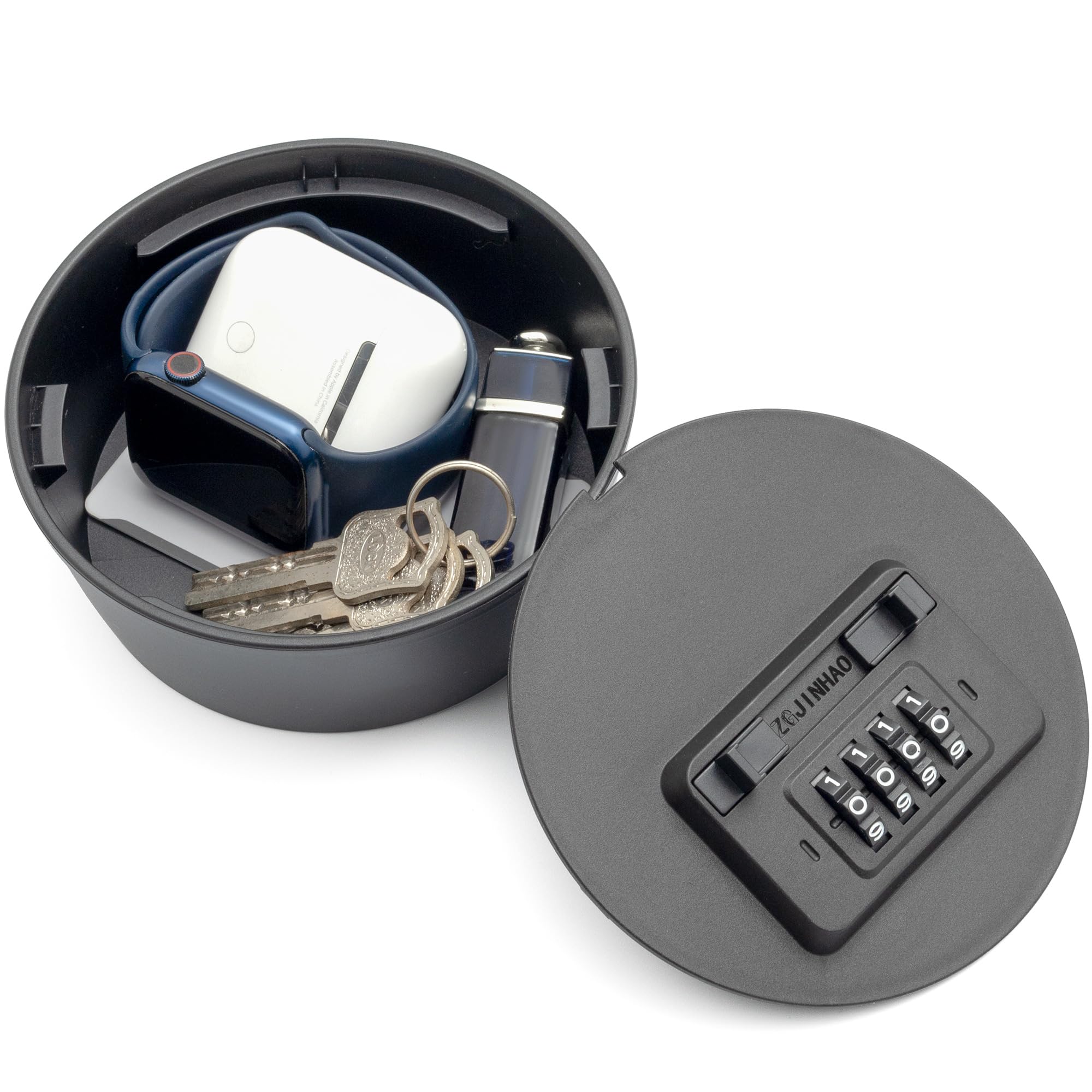 Photo 1 of Narakadecor Hidden Key Box with Combination Lock, Hidden Safe Small Storage Lockable Box with Code Outdoor, Secret Compartment Items for Indoor Decor, Flowerpot