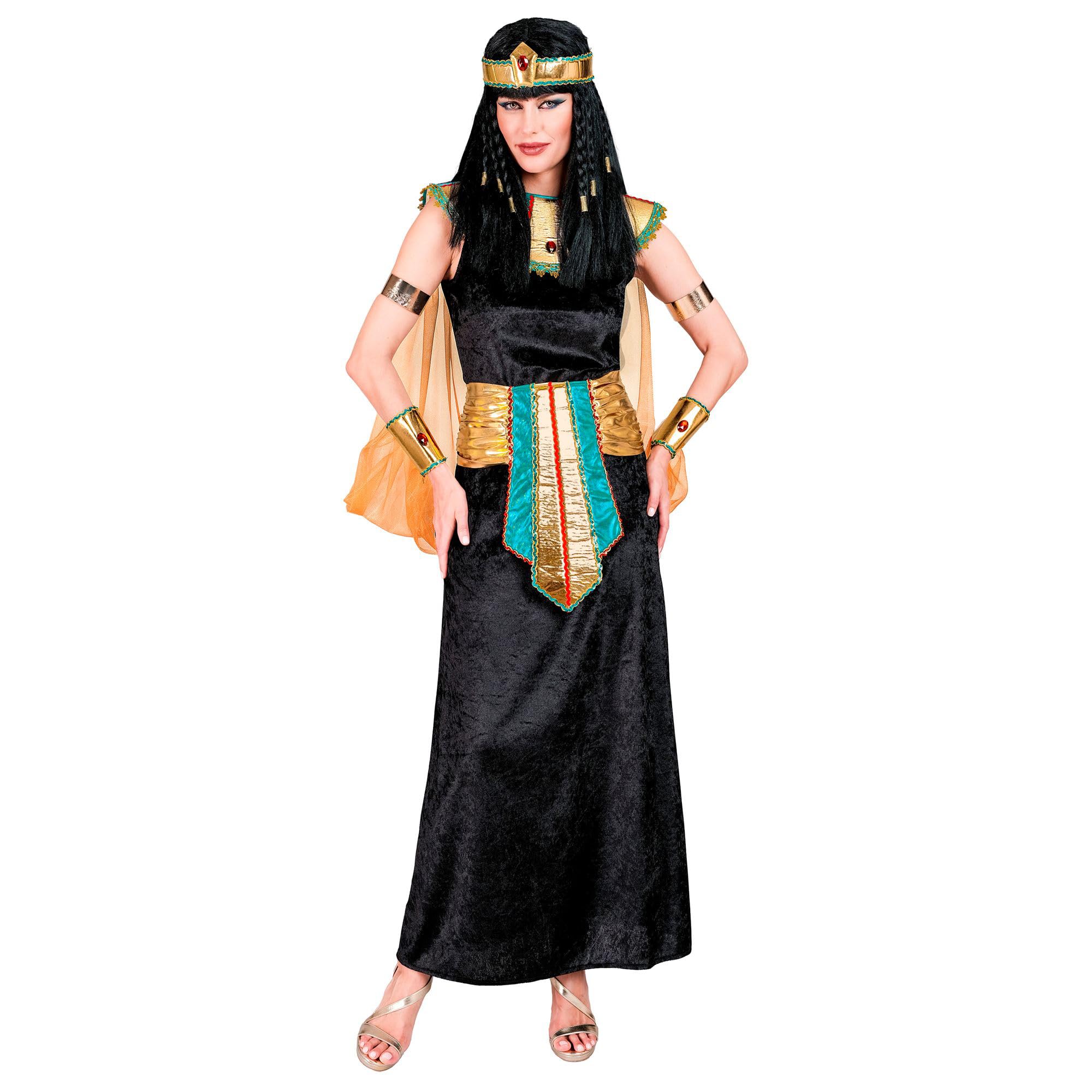 W WIDMANN MILANO Party Fashion - Egyptian Queen Costume for Women, Ancient Eras, History, Carnival, Theme Parties, Size M, Black