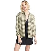 Volcom Women's Plaid to Meet U Long Sleeve Flannel Shirt