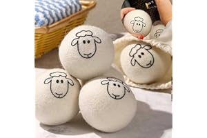 1Pc Dryer Balls - Laundry Balls for Fluffing Clothes, Reducing Static & Speeding Up Drying Time (Cute Sheep Design 1.97Inch)