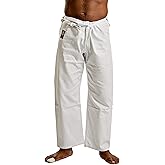 Ronin Medium Weight Karate Pants 100% Cotton 8oz – Traditional Drawstring – Black & White – Quality & Comfort for Training