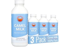 CAMEL CULTURE 100% Natural, Grade-A Camel Milk - Delicious Taste with Health Benefits - Organic Fresh Frozen Pints - Gently Pasteurized from from Local Family Farms Made In The USA [3 Pack]