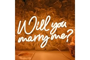 SYLHOME Will You Marry Me ? Led Neon Light Sign Hanging Proposal Wedding Party Wall Sign Decor Engagement Valentines Day for Girlfriend Bridal Shower USB 5V 15.75"X9.25"