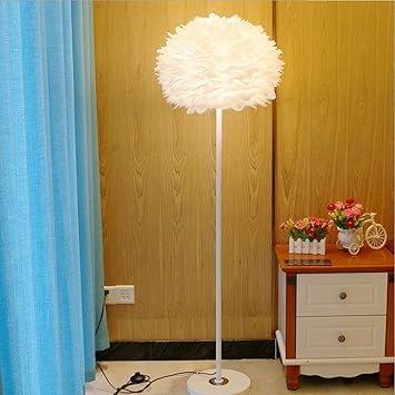 Stehlampe Stehleuchte Weiss Moderne Feder Geburtstag Hochzeit Licht