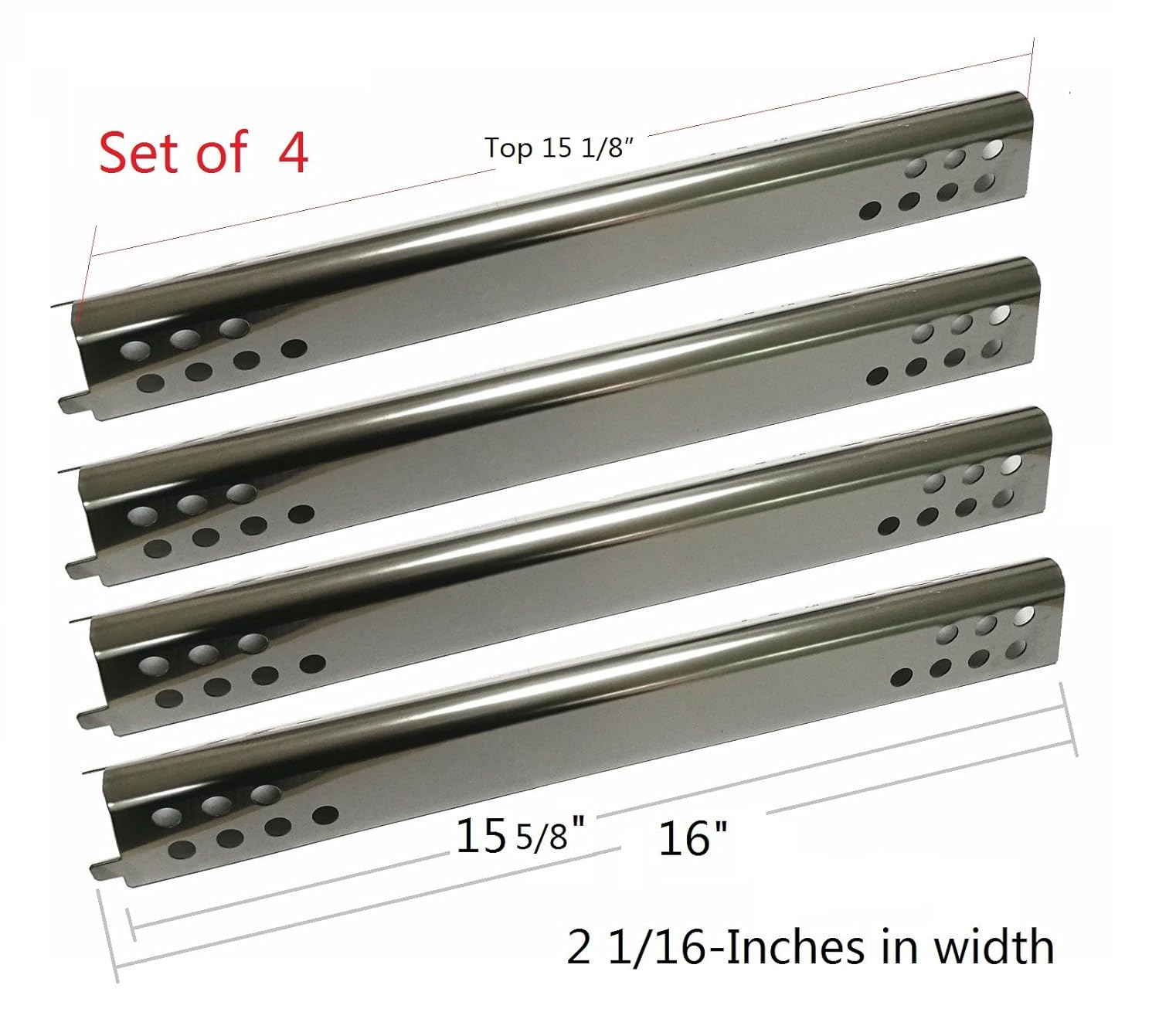 hyJG465 (4pack) SS Heat Plate Replacement for CharBroil 463446015