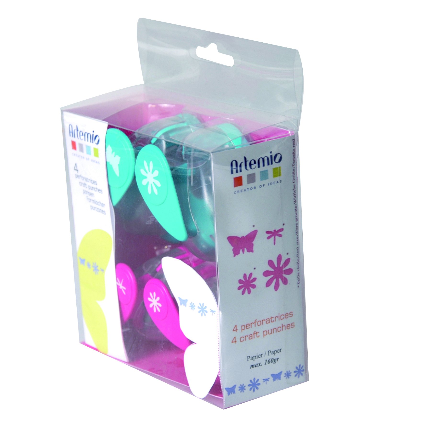 Artemio 4-Piece Punches Flowers Kit, Multi-Colour