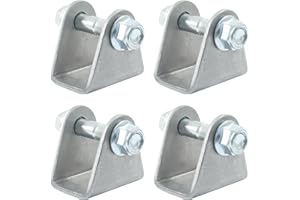 ISDVBUY 4 Pack Universal Shock Mount Kit, Silver Steel ATV Dirt Bike Shock Mounting Brackets with Hardware, U Shape Suspension Bracket for Go-Karts Motorcycles