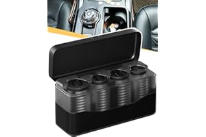 ARWING Coin Holder for Car Change Organizer Larger Capacity, Compatible with Coins of Different Size, Universal Storage Coin Money Dispenser Fit for Most Vehicle Truck Accessories Transparent Black