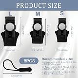 Fuitke 8 Pcs Zipper Pull Replacement Kit, Black Universal Repair Tool view 2