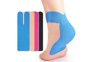 Precut Kinesiology Tape Strips, 8 PCS Cotton Foot Plantar Fasciitis Pain Relief Athletic Tapes, Waterproof Breathable Kinetic