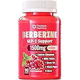 Berberine 1500mg GLP-1 Weight Loss Supplement Pills for Women & Men - Appetite Suppressant with Ceylon Cinnamon, Milk Thistle, Chromium Picolinate, Green Tea & Alpha Lipoic Acid - 90 Veggie Capsules