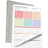 VEADONS 50 Page Brain Dump Notepad, To Do List Notepad with Multiple Functional Sections, A5 Daily Planning Management Manual Daily Planning Tool
