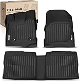 YHTAUTO Floor Mats Compatible with Chevrolet Equinox & GMC Terrain 2012-2017, TPE Floor Liners All-Weather Protection Custom Fit, 1st & 2nd Row, Set of 3
