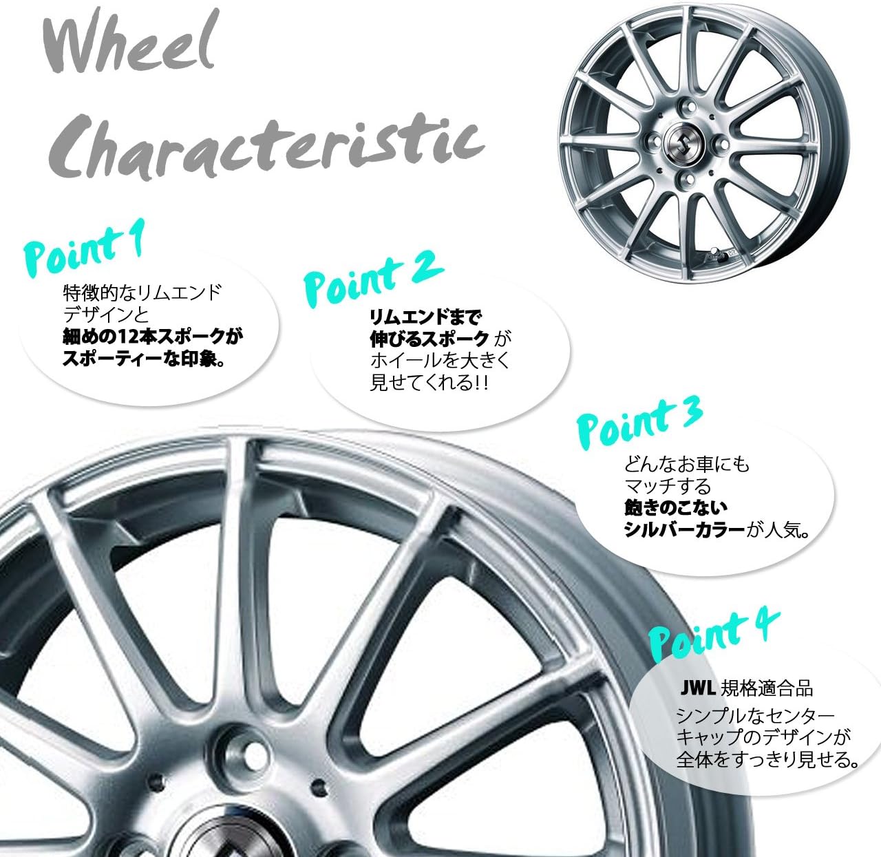 Amazon 早期予約受付中 14インチ アルミホイール 4本 1台分セット Secret シークレット 14x4 5j 4h 100 45 Jwl 規格適合品 軽自動車 ホイール 車 バイク