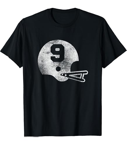Amazon.com: Number 9 T-Shirt Vintage Nine Tee Sports Design T