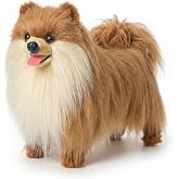 YOCAKE Lifelike Pomeranian Stuffed Animal, 13.8" Realistic Plush Dog Toy | Simulated Pomeranian Toy with Grooming Kit &amp; Gift Box, Soft Furry Puppy Companion for Kids Adults, Home Decor Birthday Gift