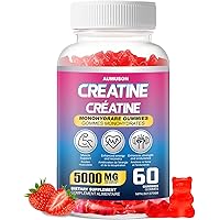 Creatine Monohydrate Gummies 5000mg for Men & Women,30 servings,5g per Creatine for Enhanced Muscle Strength,and Recovery,Sug