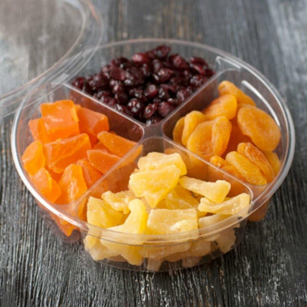 Good & Fruity 15.1 oz Dried Fruit 7 inTray with Cranberries, Pineapple Tidbits, Papaya Chunks, and Sun Sweetened Apricots