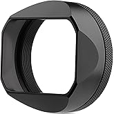X100VI Square Metal Lens Hood for Fujifilm Fuji X100VI Camera Accessories Black with 49mm UV Filter Adapter Ring Haoge LH-X54B