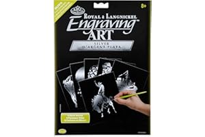 ROYAL & LANGNICKEL Royal Brush Foil Engraving Art Blank Boards 8"X10" 6/Pkg, Silver