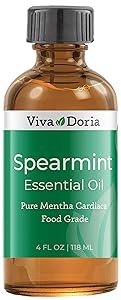 Viva Doria 100% Pure Spearmint Essential Oil, Undiluted, Food Grade, Spearmint oil, 118 mL (4 fl oz)
