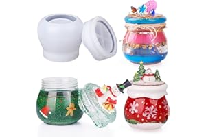 LET'S RESIN Pudding Jar Resin Molds with Lid, Epoxy Molds Silicone for Storage Bottle,Candle Holder,Candy Container, Epoxy Casting Craft,Flower Pot, Gifts