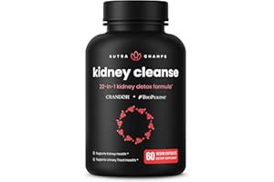 NUTRACHAMPS Kidney Cleanse Detox | 22-in-1 Kidney Support Supplement | 25,000mg Cranberry Pills Extract | Extra Strength Repair & Flush Premium Formula | Urinary Tract Health for Women & Men | 60 Vegan Capsules