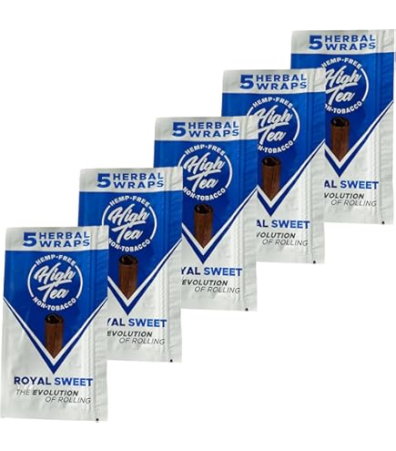 non tobacco leaves High Tea All Natural Herbal Smoking Wraps - Pure Peach Non Tobacco All Natural Herbal