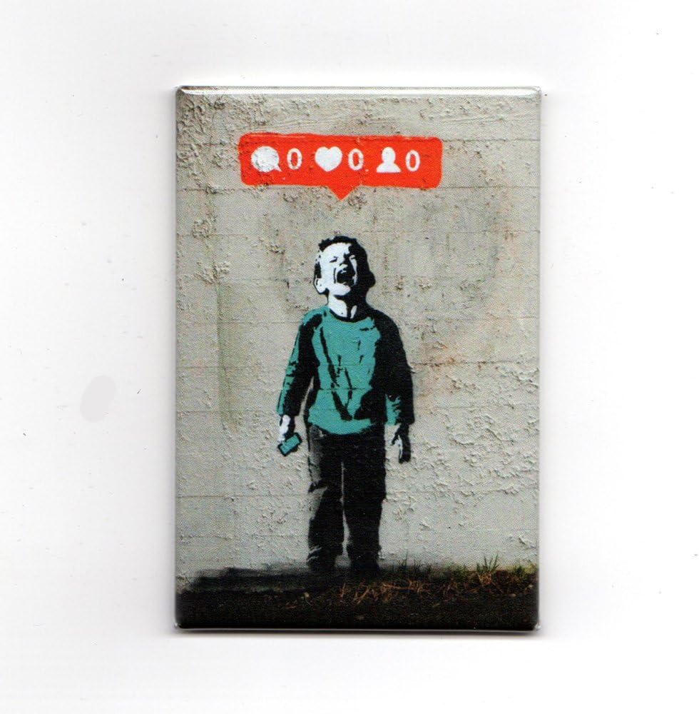 Banksy - Social MEdia - 2" x 3" Magnet