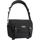 MOSISO Camera Bag for Photographers, Small Crossbody Shoulder Bag for DSLR/SLR/Mirrorless Cameras, Padded Flap Honeycomb Camera Case with Rain Cover, Photography Purse for Canon/Nikon/Sony, Black
