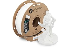 Polymaker PETG White 3D Printer Filament 1.75mm 1kg, High Speed PETG up to 300mm/s, High Strength New Formula, Excellent Laye