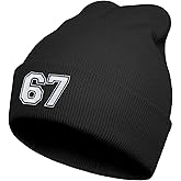67 Meme Hat Gifts for Men Women, 6 7 Ornament Winter Beanie Hats Funny Six Seven Stuff Embroidered 6-7 Chemo Cap Cool Novelty Birthday