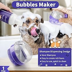 Comotech 3PCS Dog Bath Kit | 5-1 Dog Shampoo and