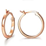 Milacolato 925 Sterling Silver Small Hoop Earrings 18K Gold Plated Hoop Earrings Lightweight Small Hoop Earrings for Women 15