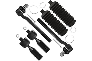 SCITOO 6pcs Front Suspension Kit Inner Tie Rod End Left Right Outer Tie Rod End Steering Rack Boot Fit 1996 1997 1998 1999 2000 2001 2002 For Toyota For 4Runner